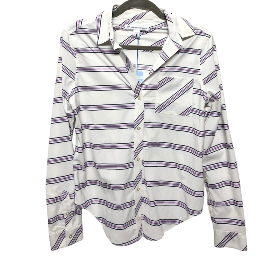 Top Ls By Southern Tide In Purple & White, Size:Xs