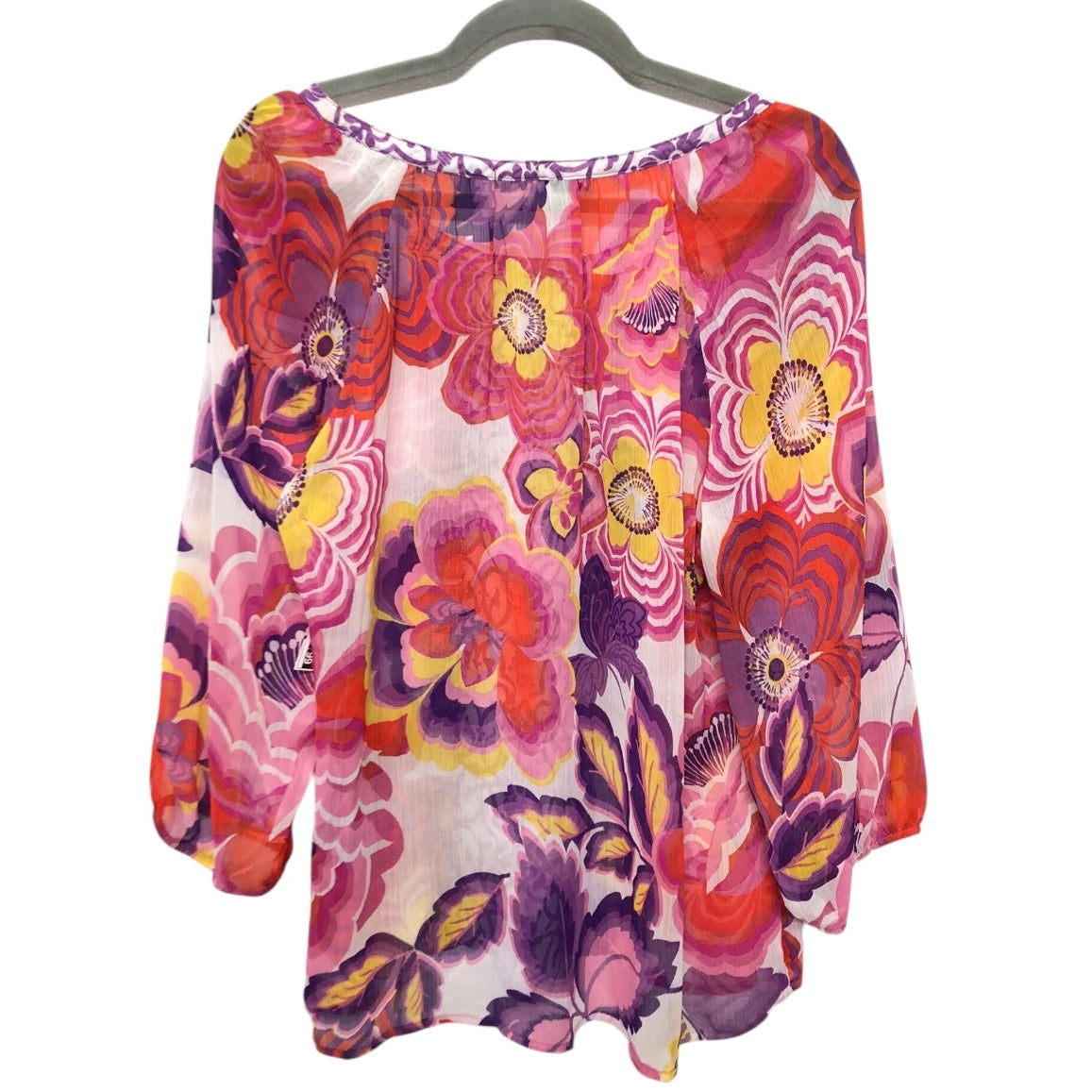 Top 3/4 Sleeve By Figuero & Flower In Multi
