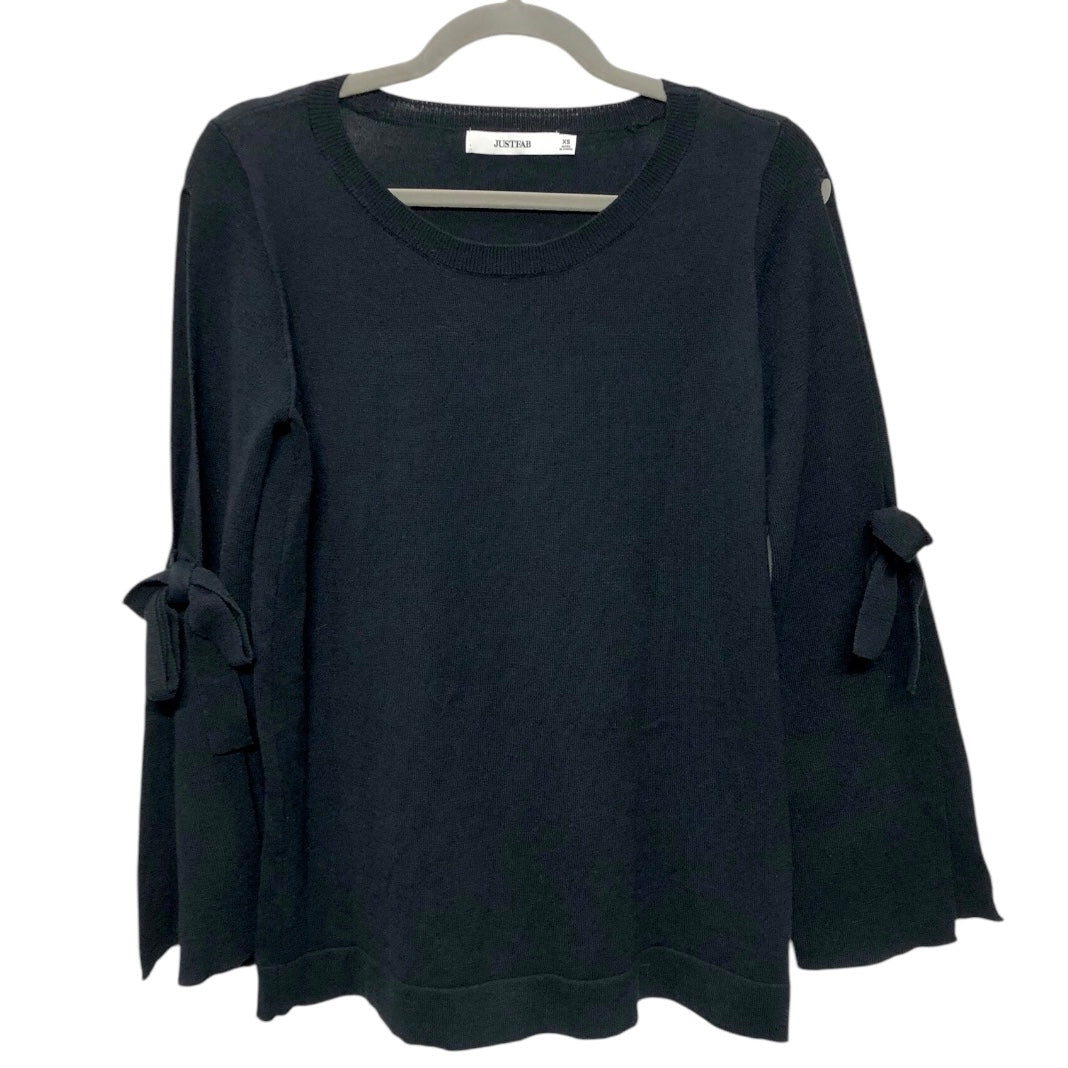 Top Ls By Just Fab In Black, Size:Xs