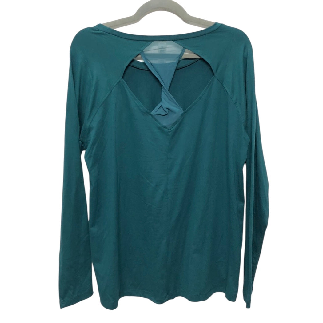 Athletic Top Ls Crewneck By Marika In Green, Size:M