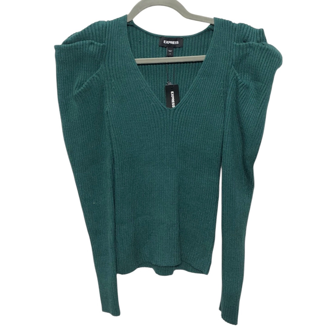 Sweater By Express In Green, Size:S
