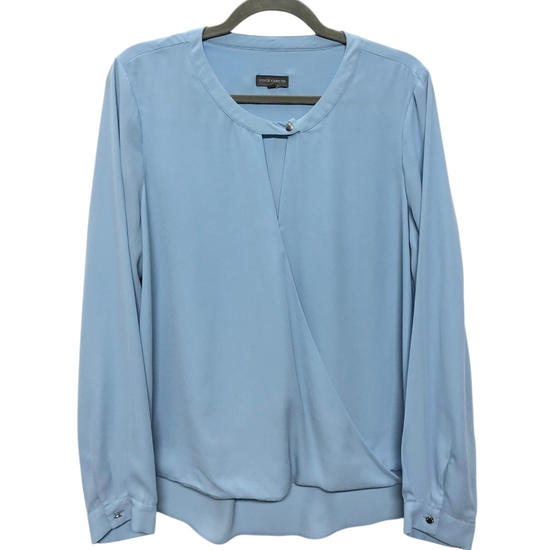 Blouse Ls By Vince Camuto In Blue, Size:L