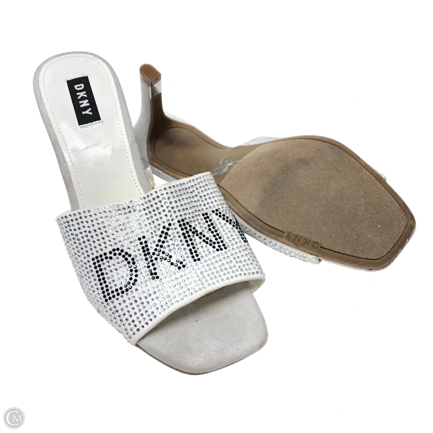 Shoes Heels Kitten By Dkny In Silver, Size: 7