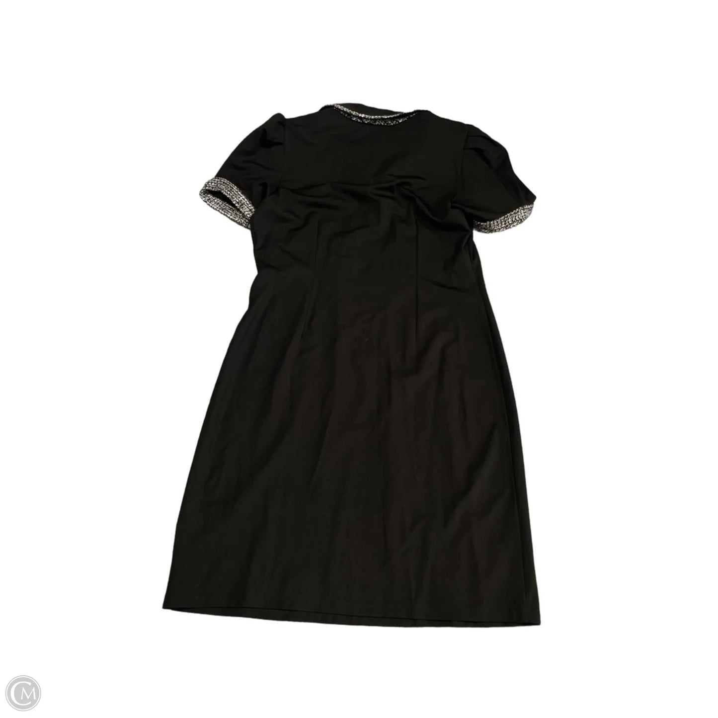Top Short Sleeve By Karl Lagerfeld In Black & Grey, Size: S
