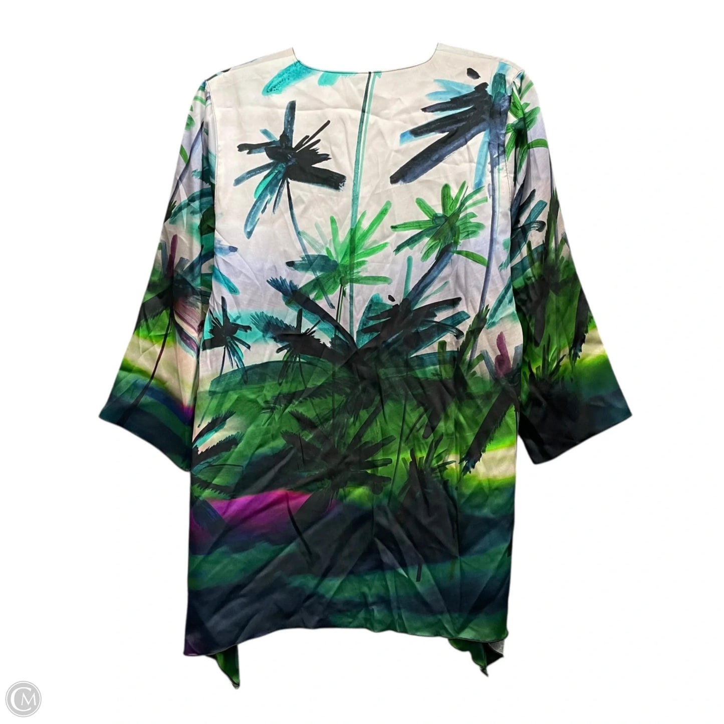 Top 3/4 Sleeve By Caroline Rose In Multi-colored, Size: Xs