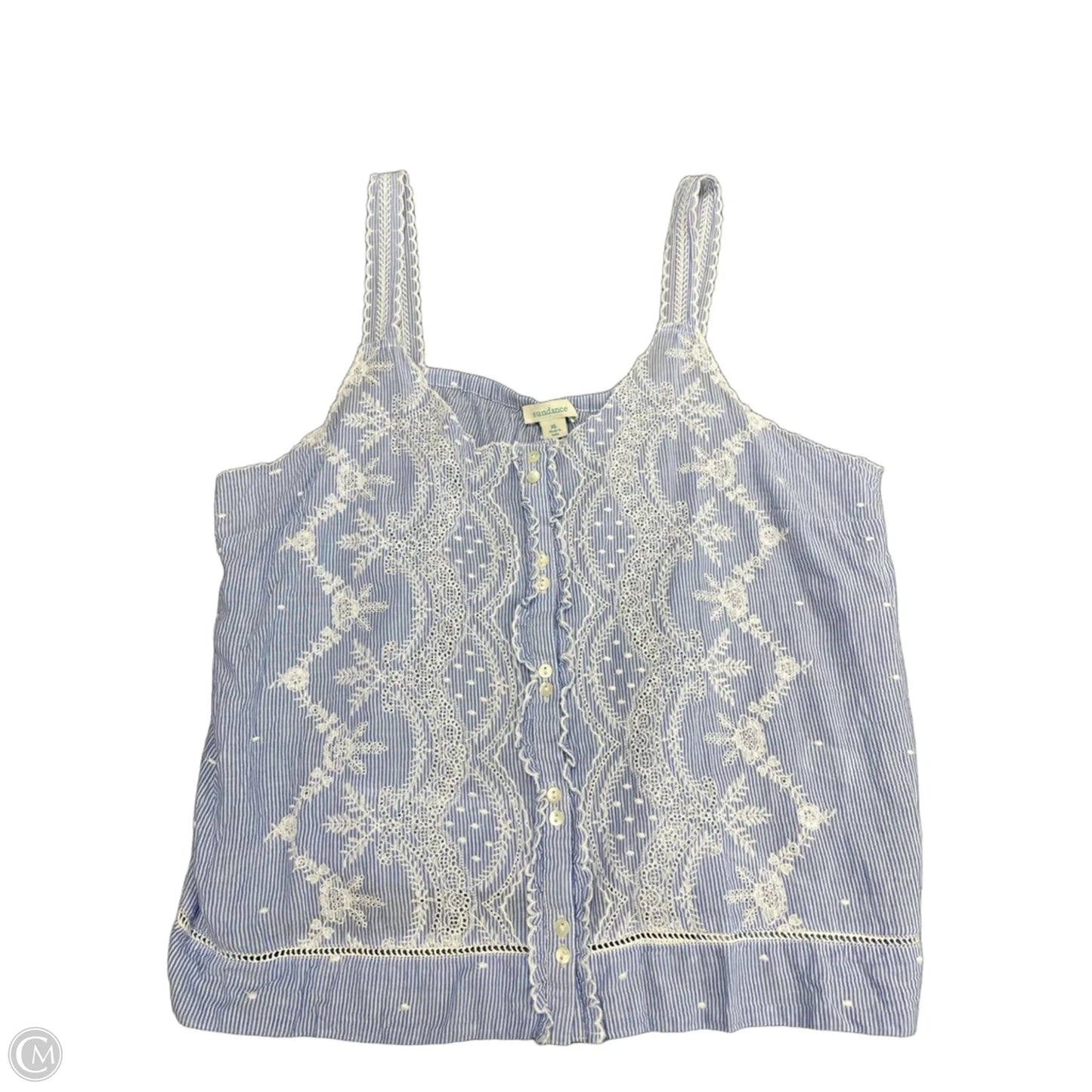Top Sleeveless By Sundance In Blue & White, Size: Xl