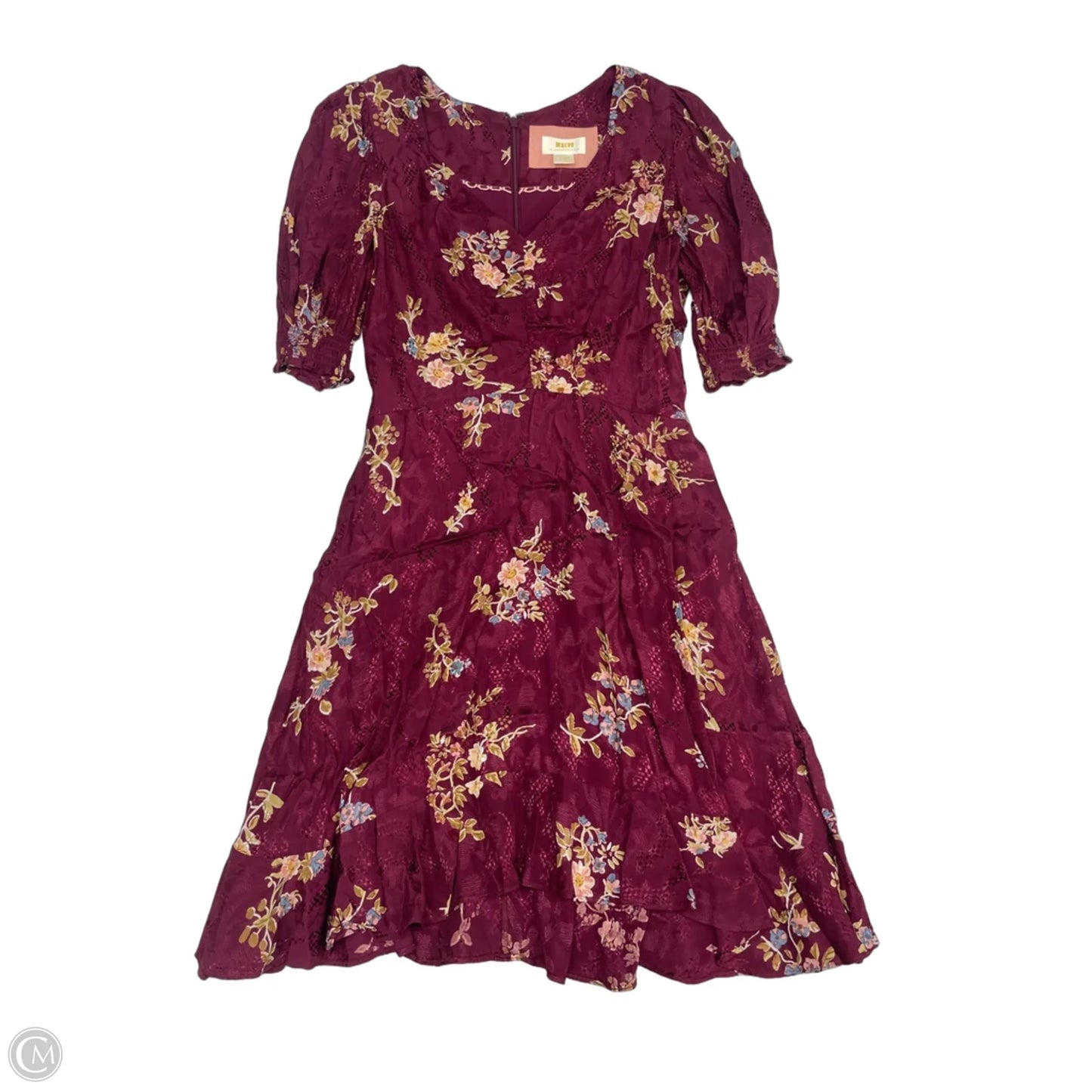 Dress Casual Midi By Maeve In Maroon, Size: 6