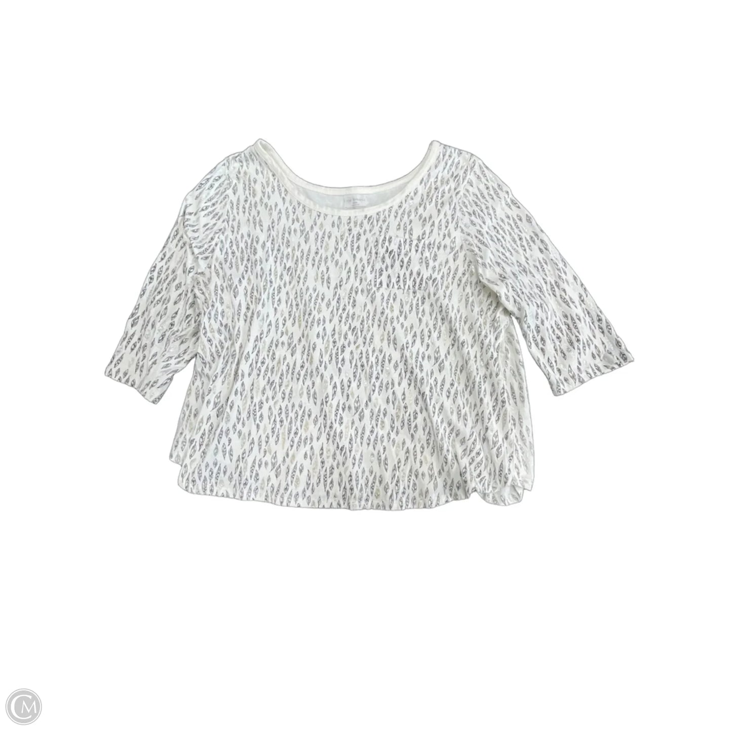 Top Short Sleeve By Lane Bryant In Black & White, Size: 3x