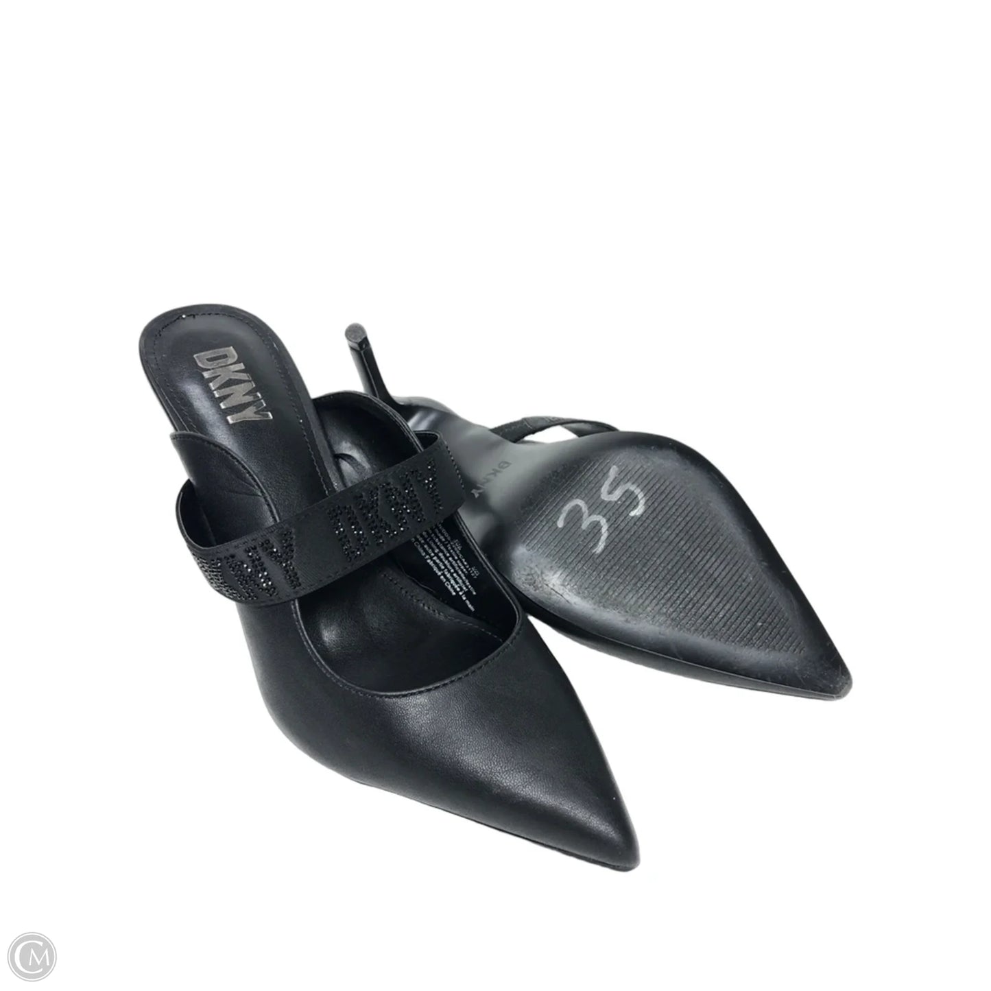 Sandals Heels Stiletto By Dkny In Black, Size: 8.5