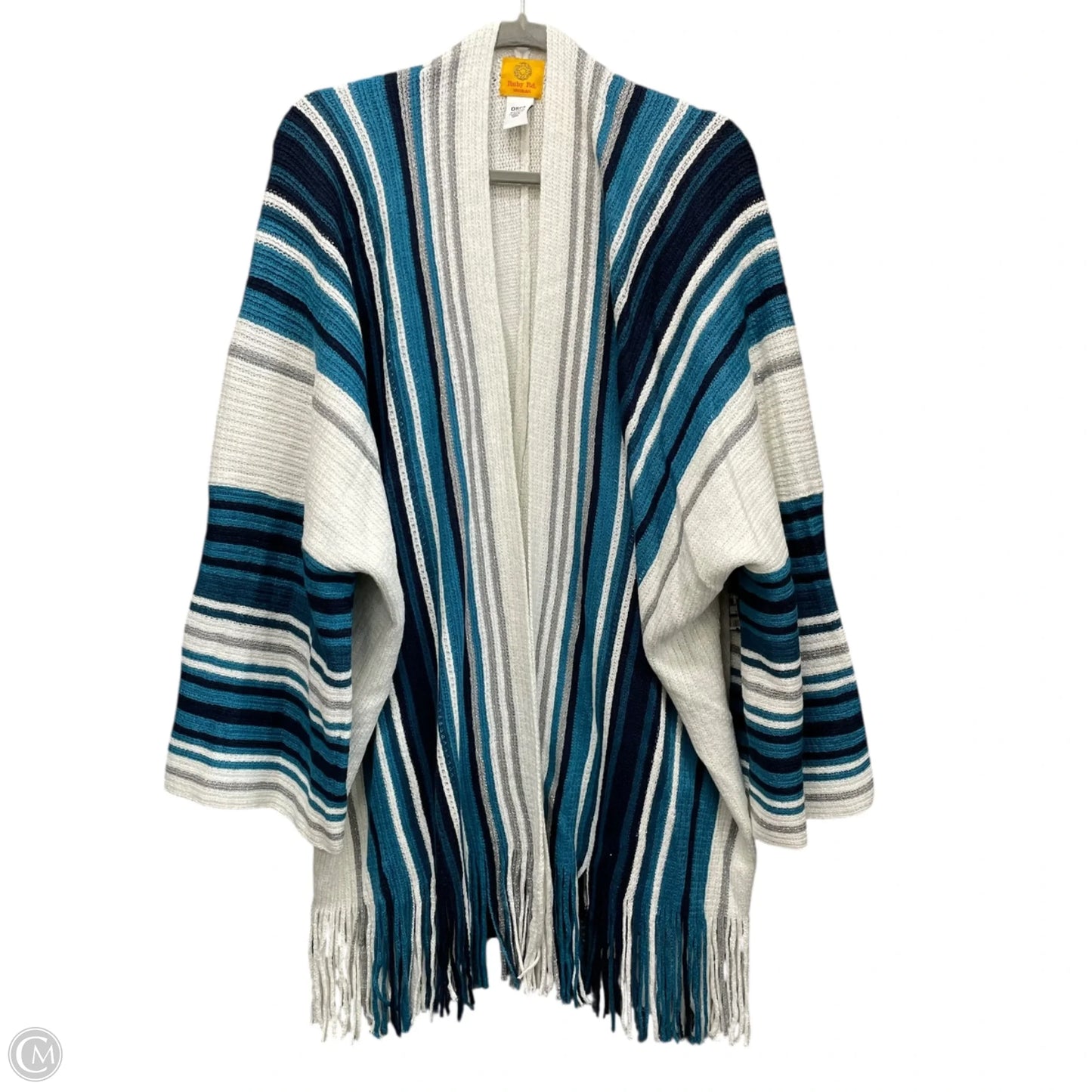 Sweater Cardigan By Ruby Rd In Blue & White, Size: Osfm