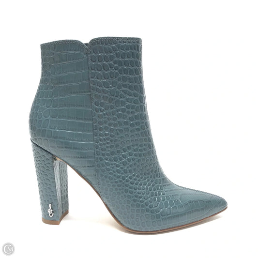 Boots Ankle Heels By Sam Edelman In Teal, Size: 7