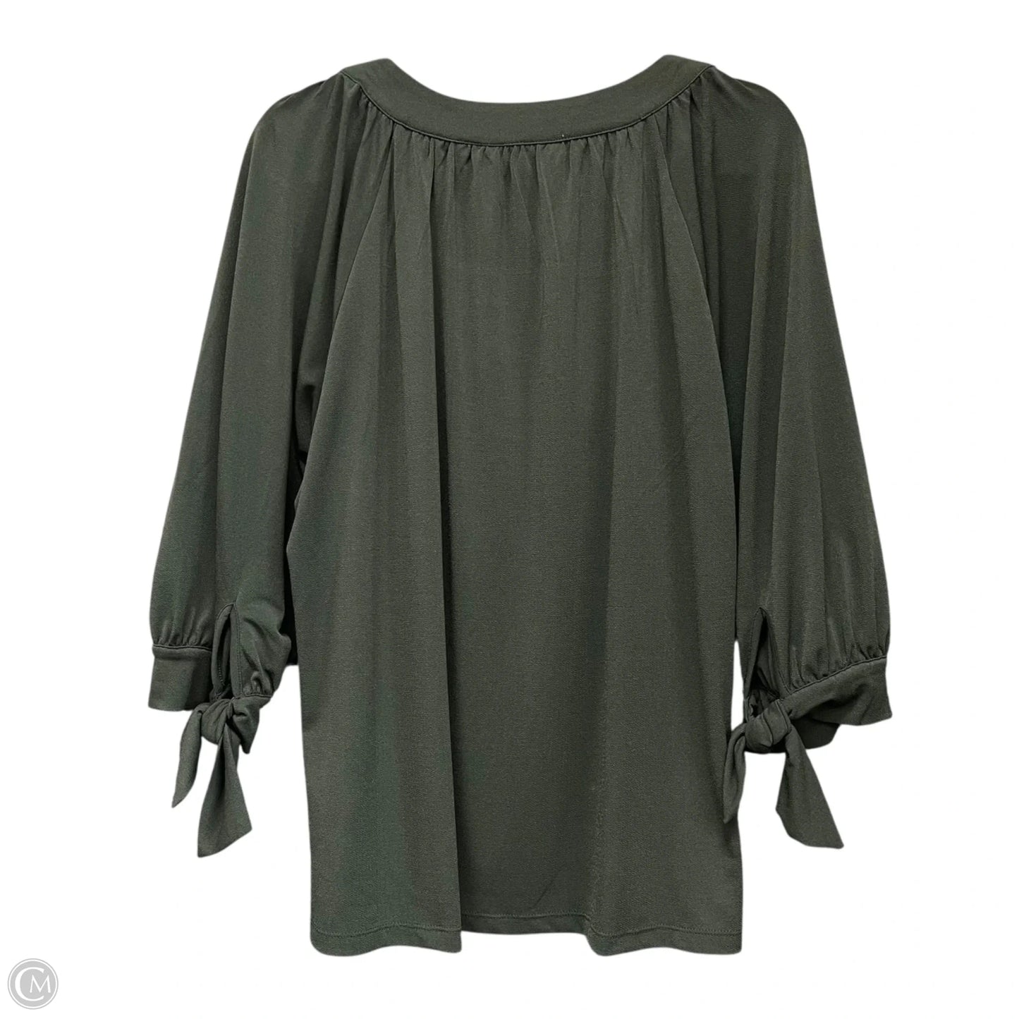 Top 3/4 Sleeve By Banana Republic In Green, Size: L