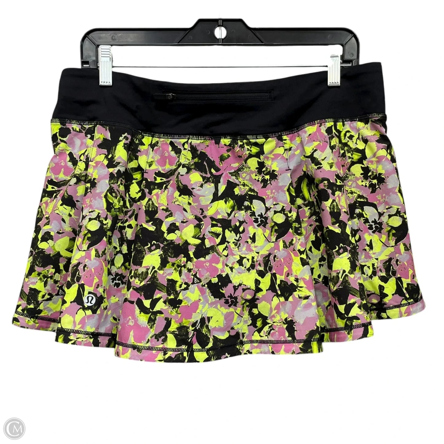Athletic Skort By Lululemon In Pink & Yellow, Size: 10