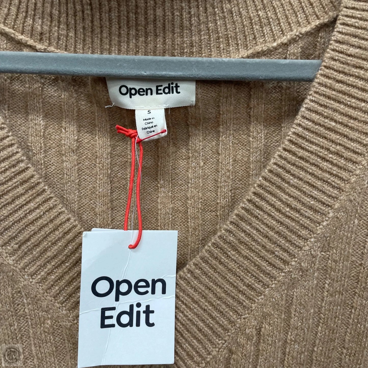 Sweater By Open Edit In Tan, Size: S
