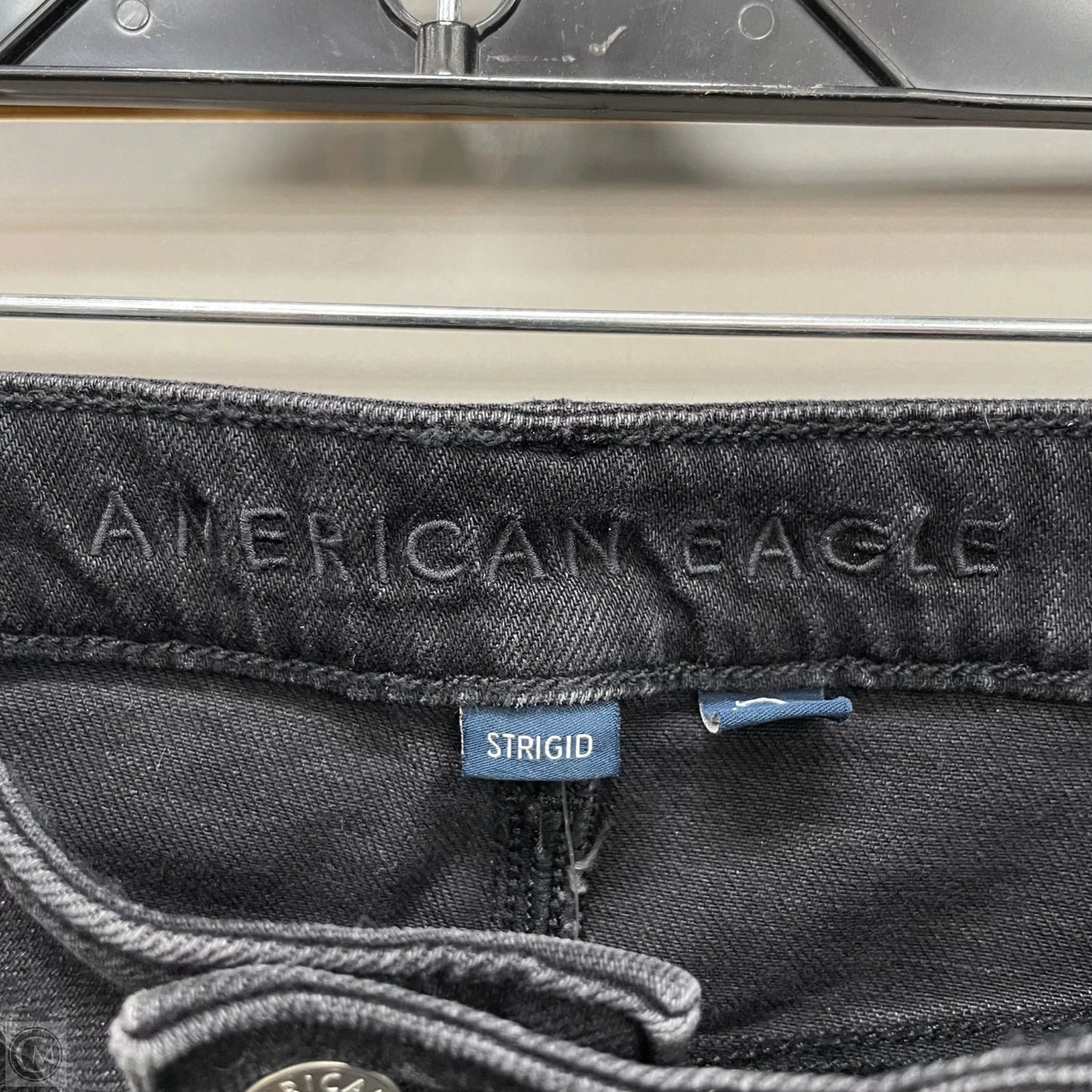 Jeans Boyfriend By American Eagle In Black Denim, Size: 10