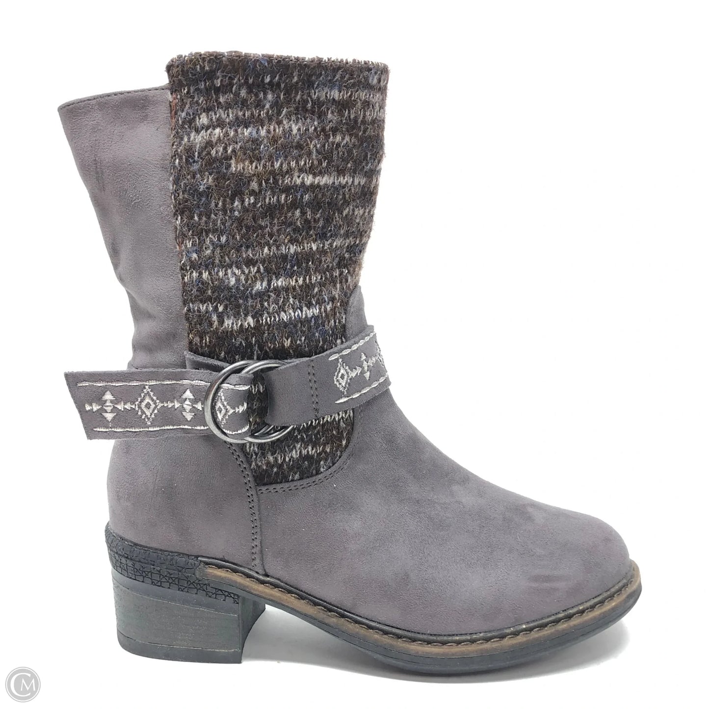 Boots Ankle Heels By Muk Luks In Grey, Size: 8