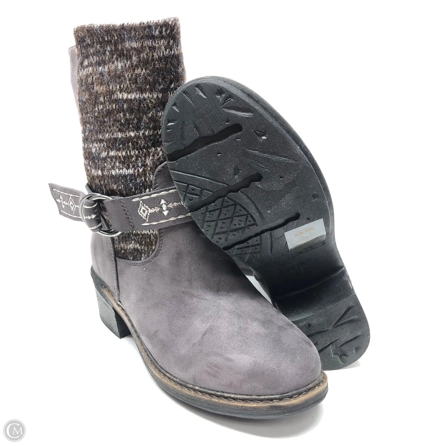 Boots Ankle Heels By Muk Luks In Grey, Size: 8