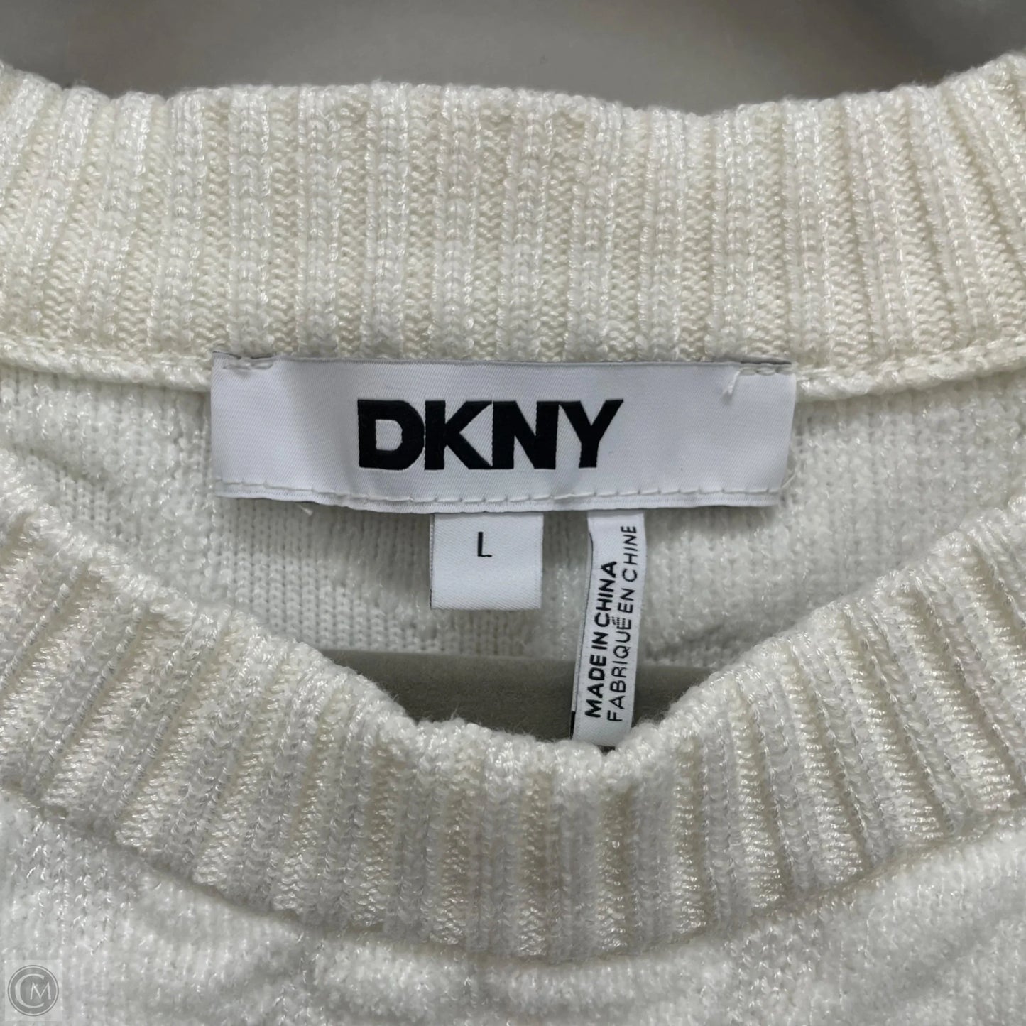 Sweater By Dkny In Ivory, Size: L