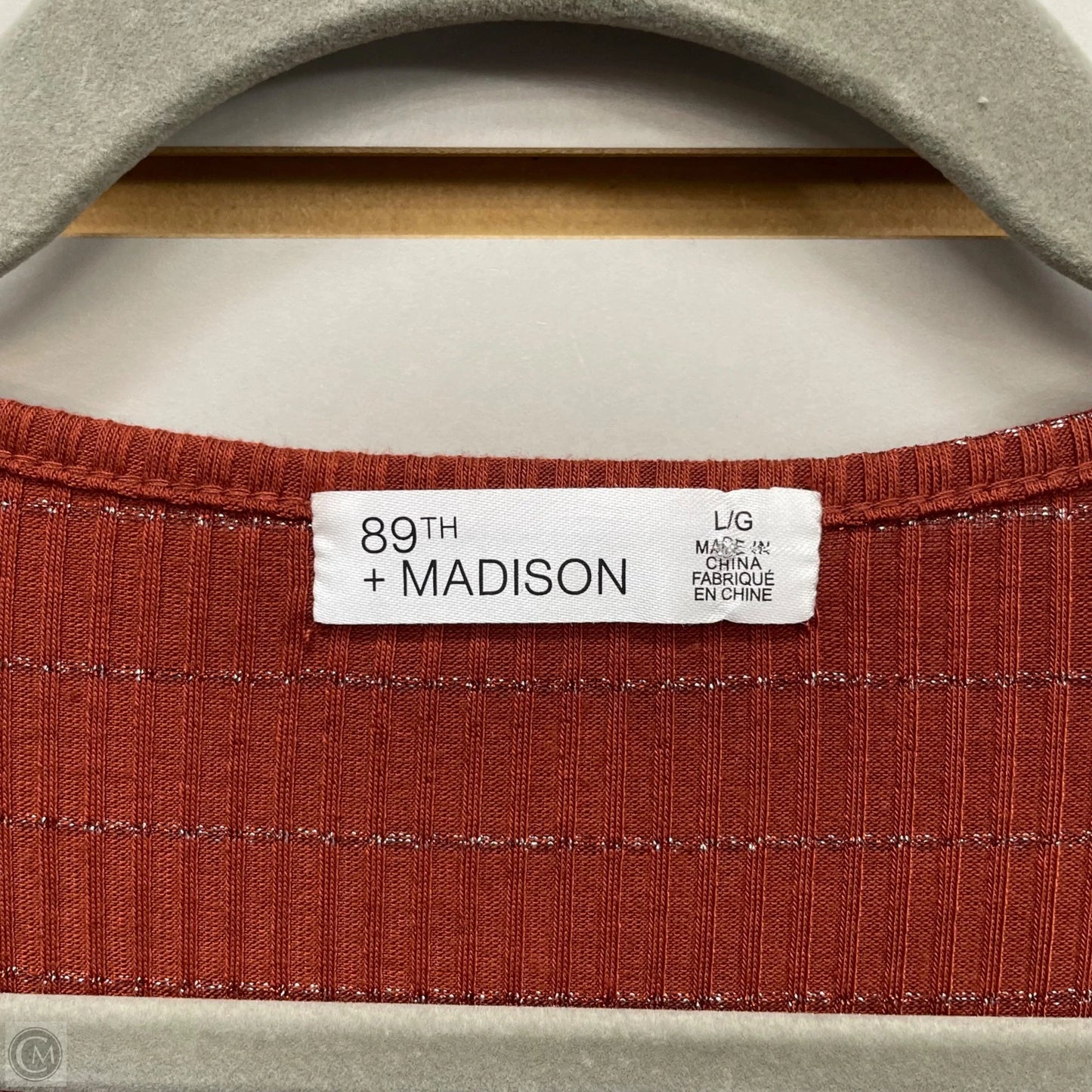 Top Long Sleeve Basic By 89th And Madison In Brown, Size: L