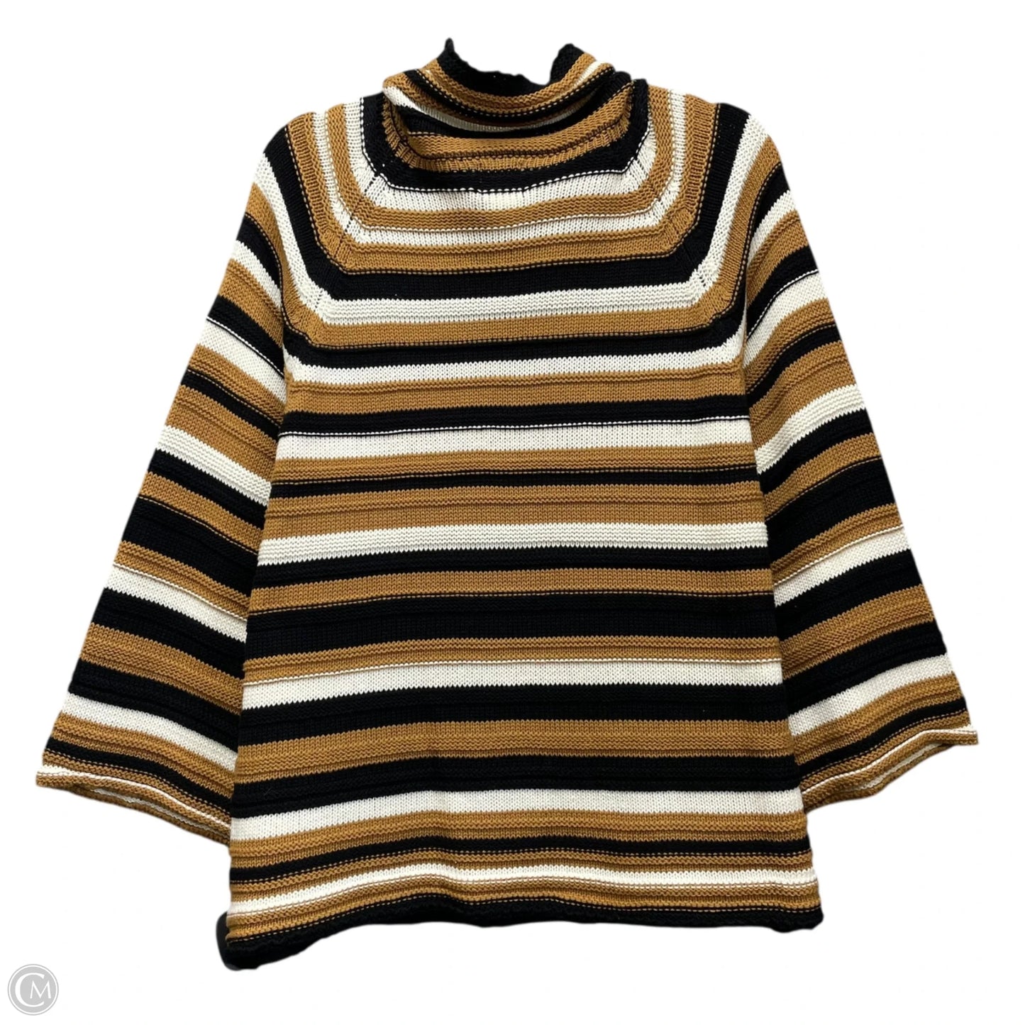 Sweater By Ruby Rd In Black & Tan, Size: M