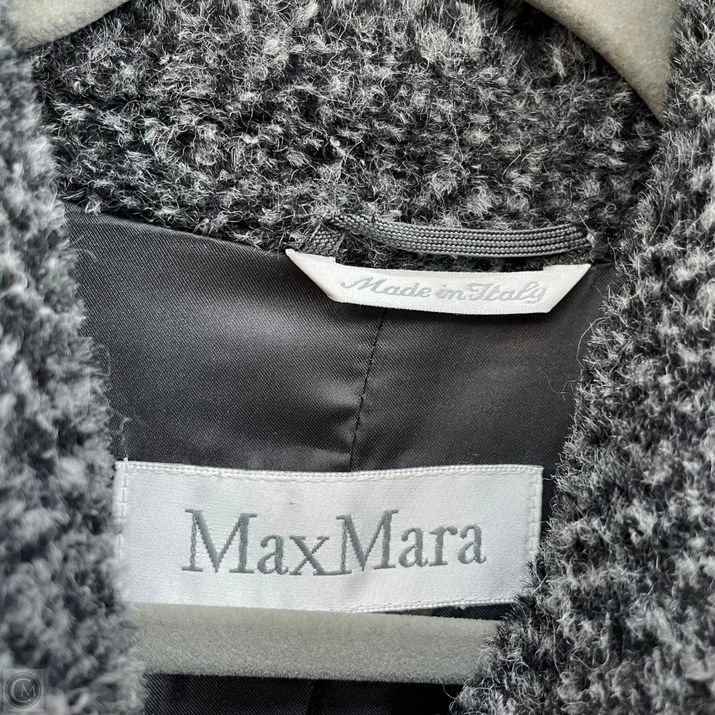Coat Designer By Max Mara In Grey, Size: 10