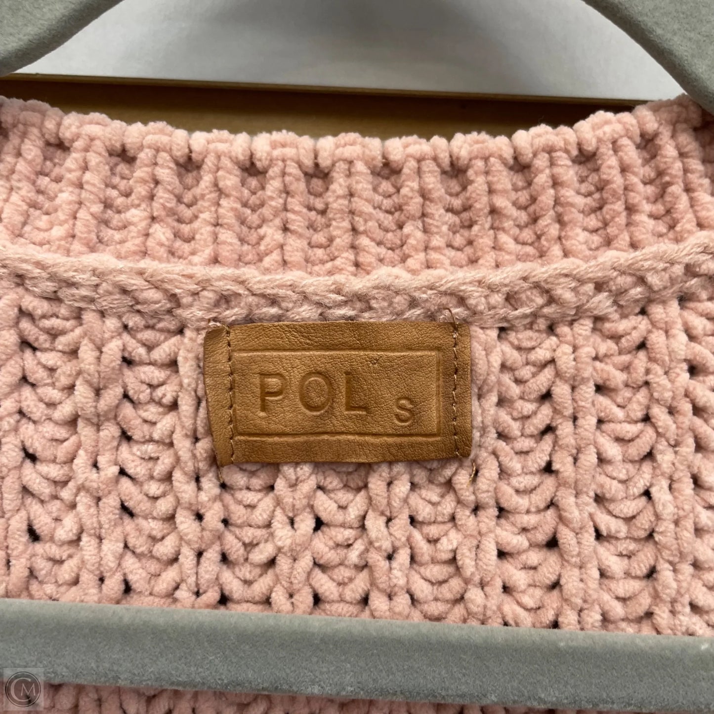 Sweater Short Sleeve By Pol In Tan, Size: S