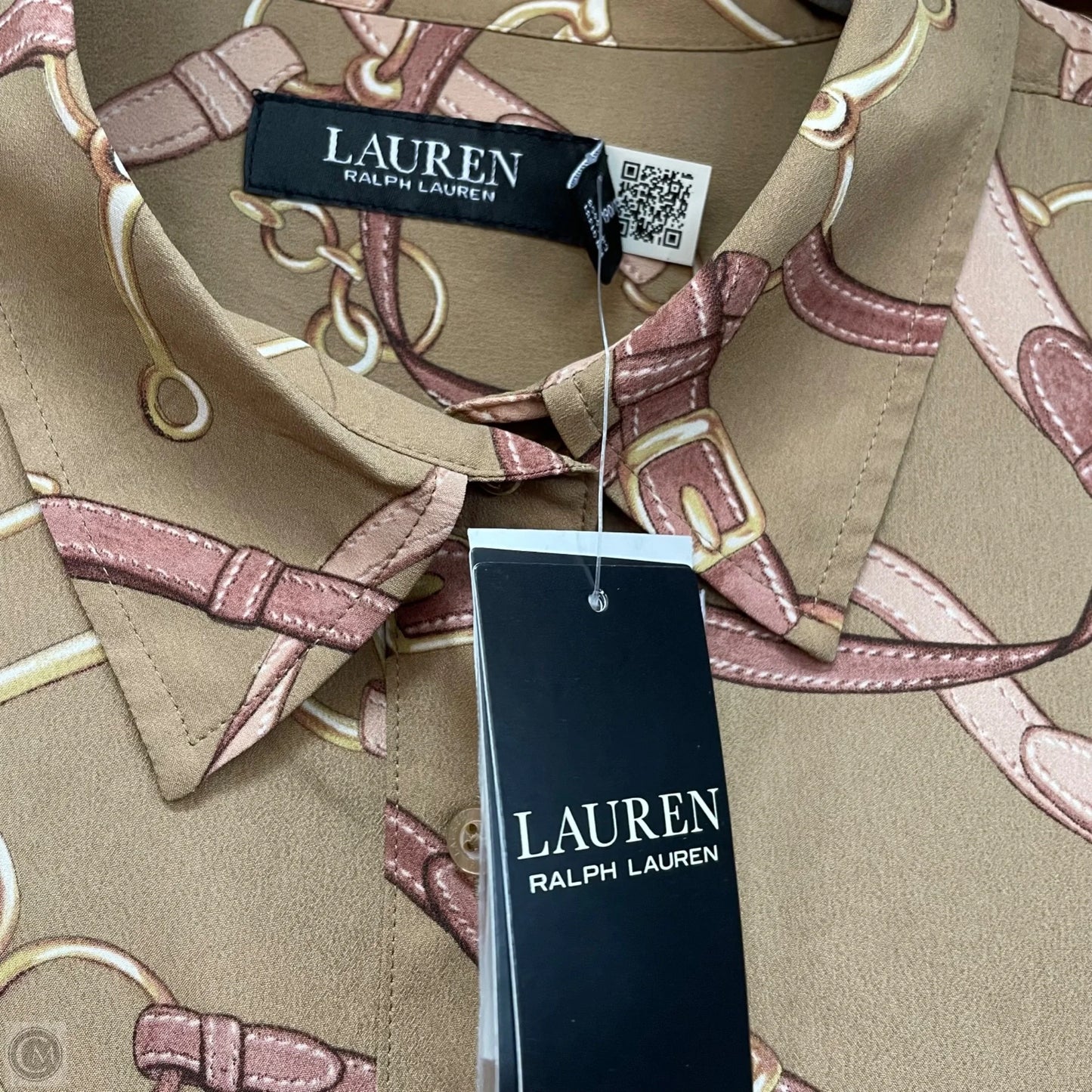 Dress Casual Midi By Lauren By Ralph Lauren In Tan, Size: 16