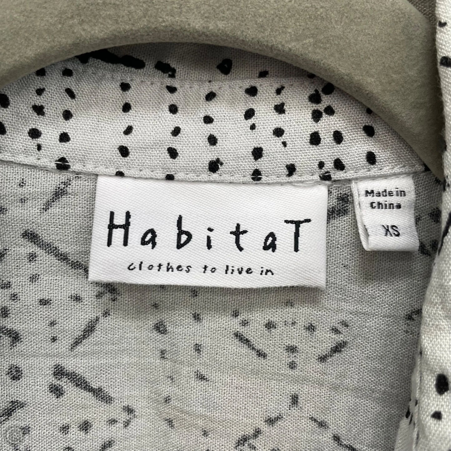 Jacket Shirt By Habitat In Black & White, Size: Xs