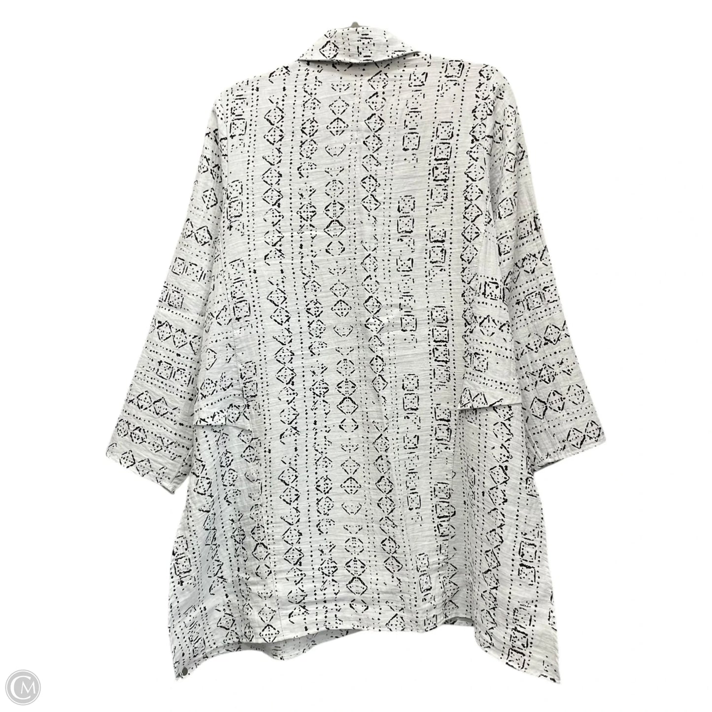 Jacket Shirt By Habitat In Black & White, Size: Xs