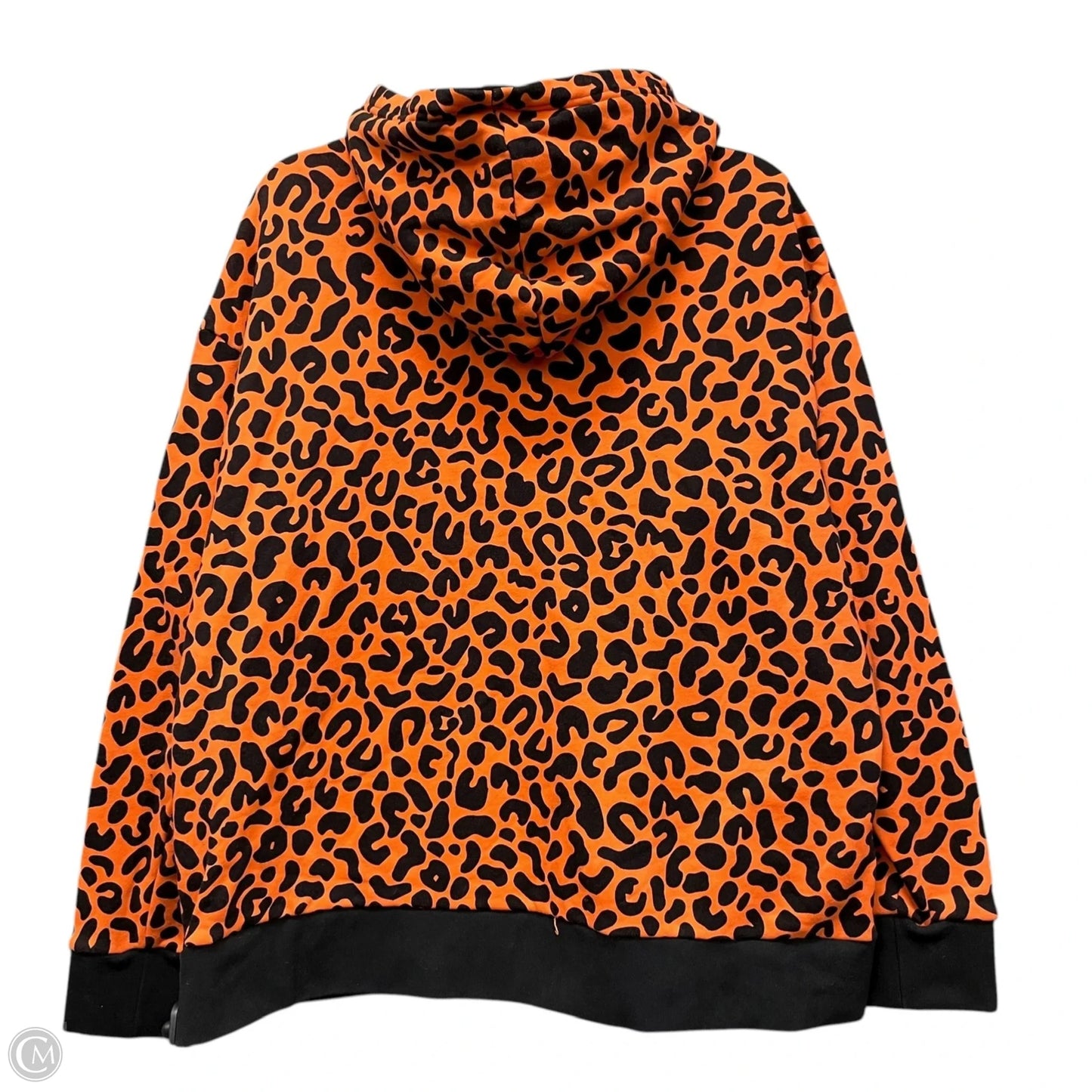 Sweatshirt Hoodie By Adidas In Black & Orange, Size: 1x