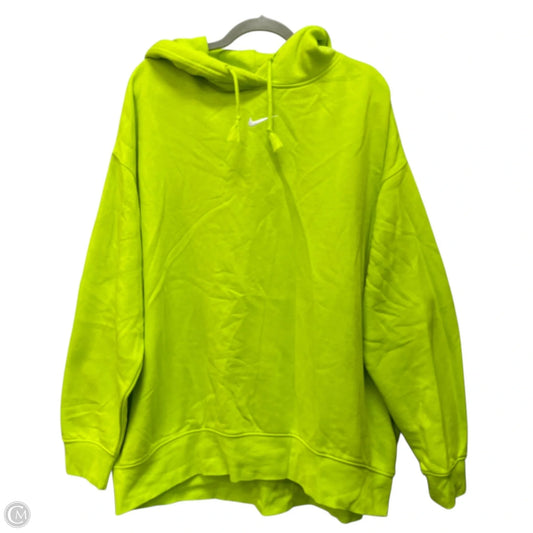Sweatshirt Hoodie By Nike In Chartreuse, Size: Xl