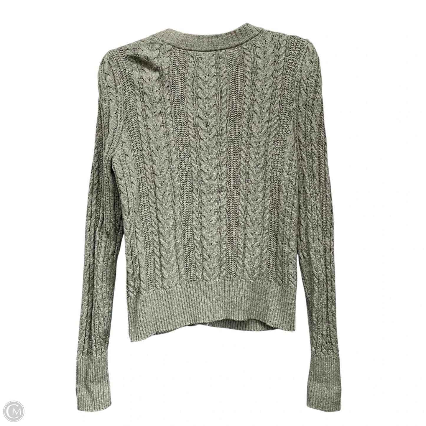 Sweater Cardigan By Loft In Green, Size: M