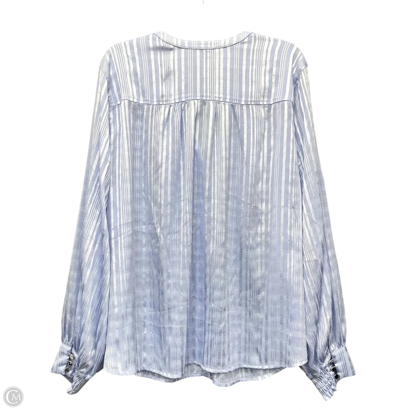 Blouse Long Sleeve By Chicos In Blue, Size: 1x