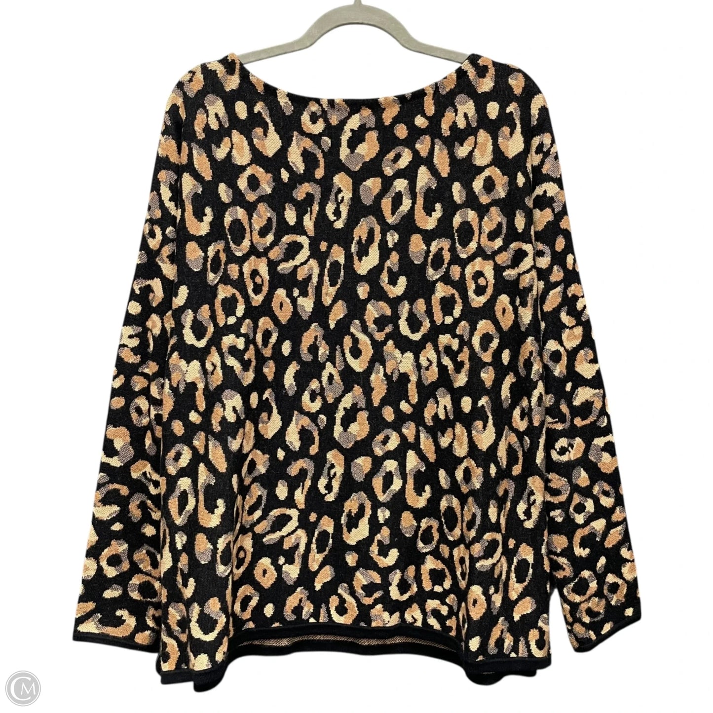 Sweater By Chicos In Leopard Print, Size: Xl