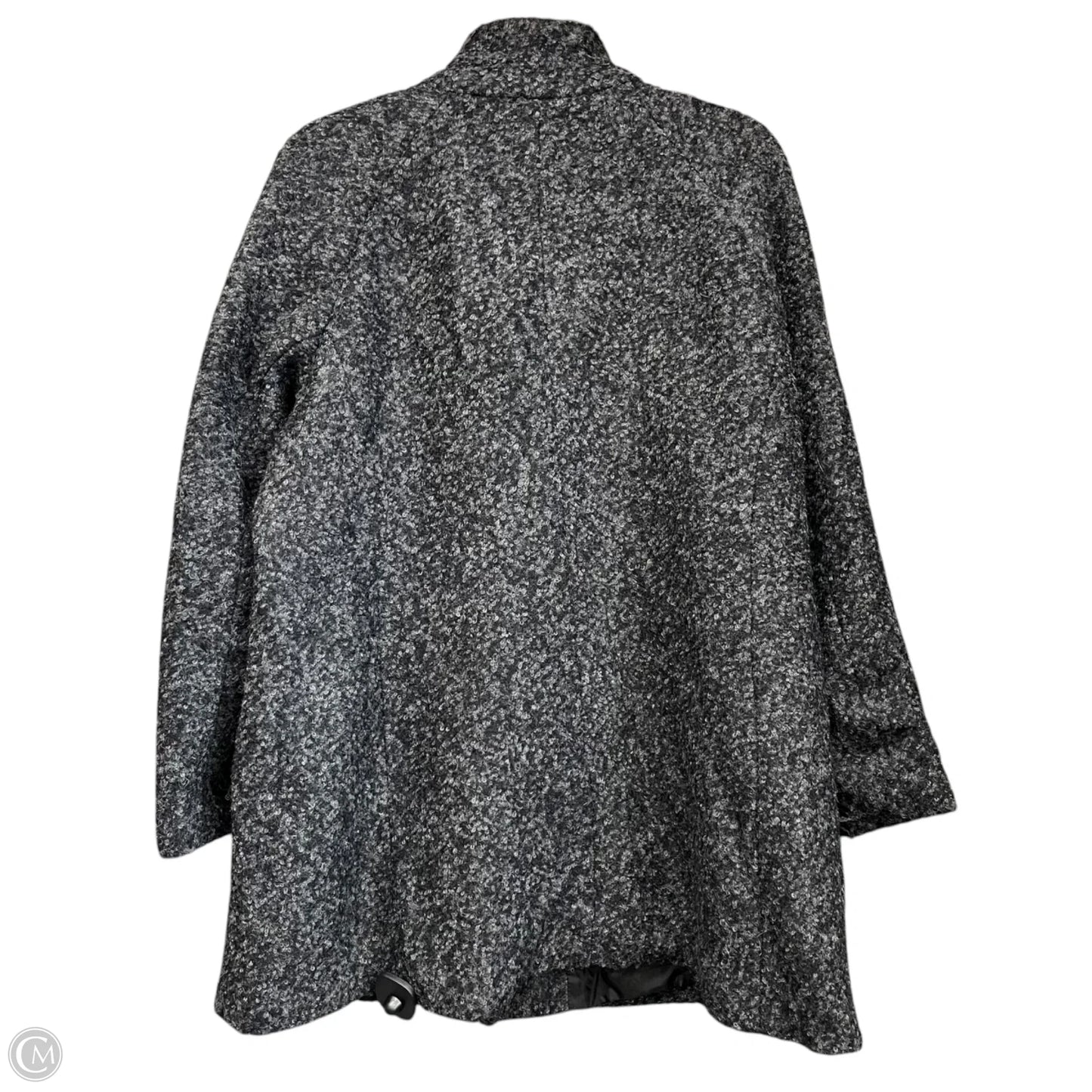 Coat Wool By Anne Klein In Black & Grey, Size: Xl