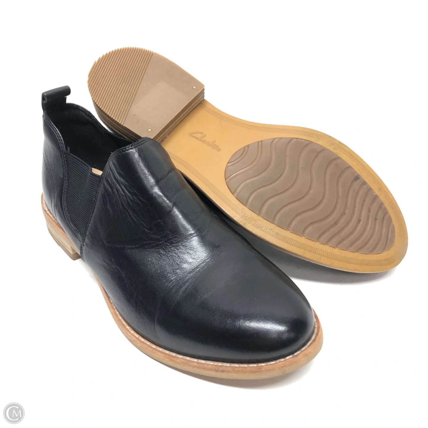 Shoes Flats By Clarks In Black, Size: 9.5
