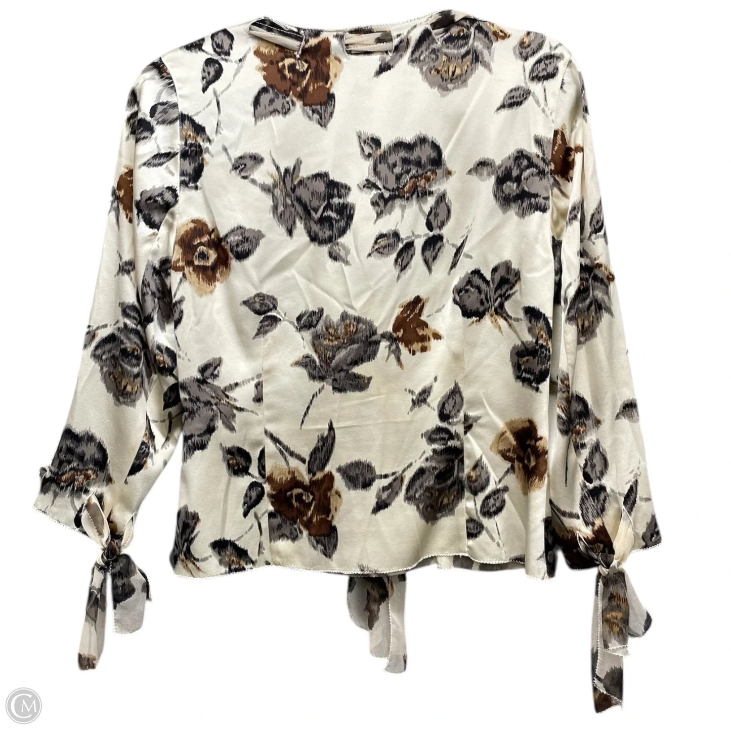 Blouse Long Sleeve By Doncaster In Floral Print, Size: 6