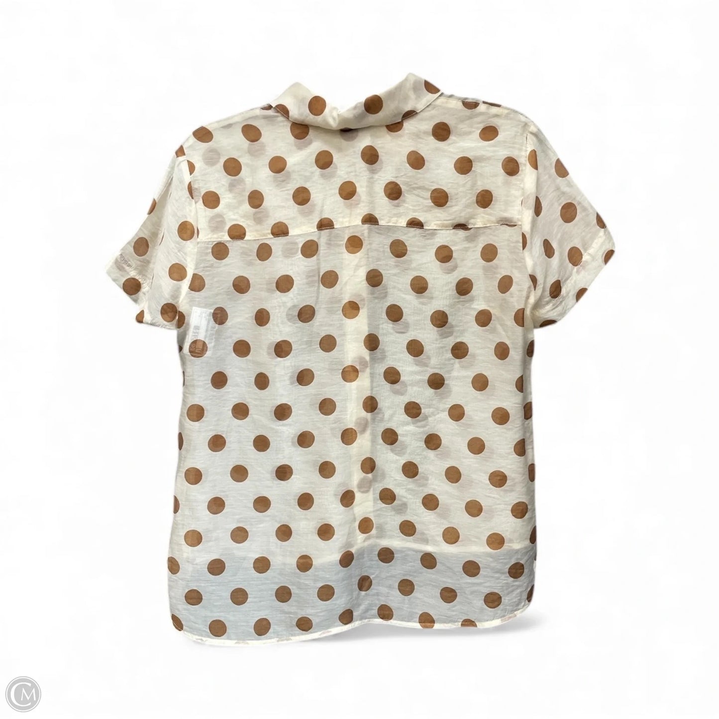 Top Short Sleeve By Cabi In Beige, Size: S
