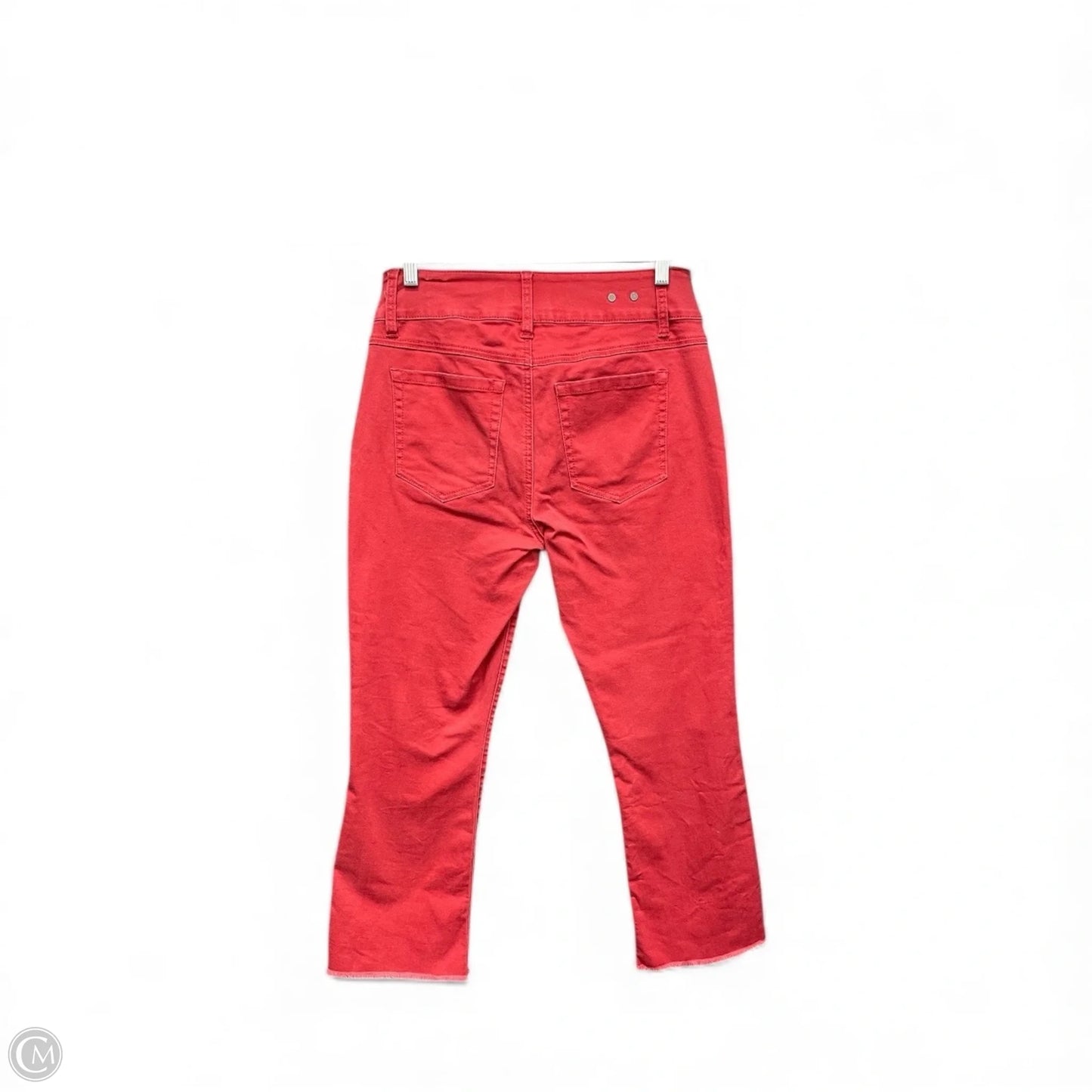 Jeans Cropped By Cabi In Red Denim, Size: 4
