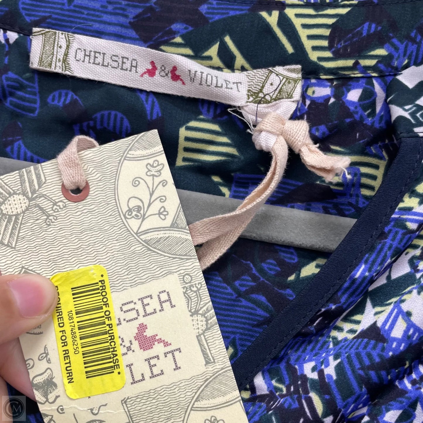 Blouse Long Sleeve By Chelsea And Violet In Blue, Size: L