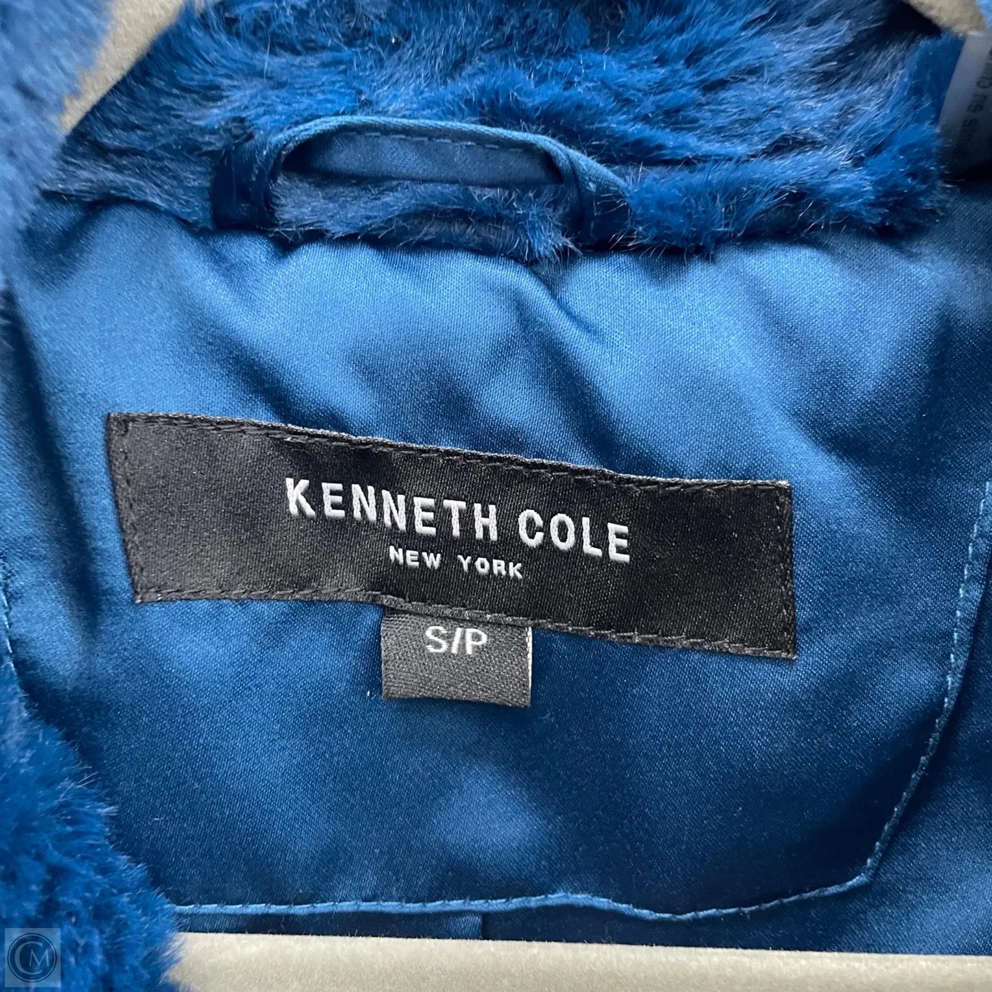 Coat Faux Fur & Sherpa By Kenneth Cole In Blue, Size: S