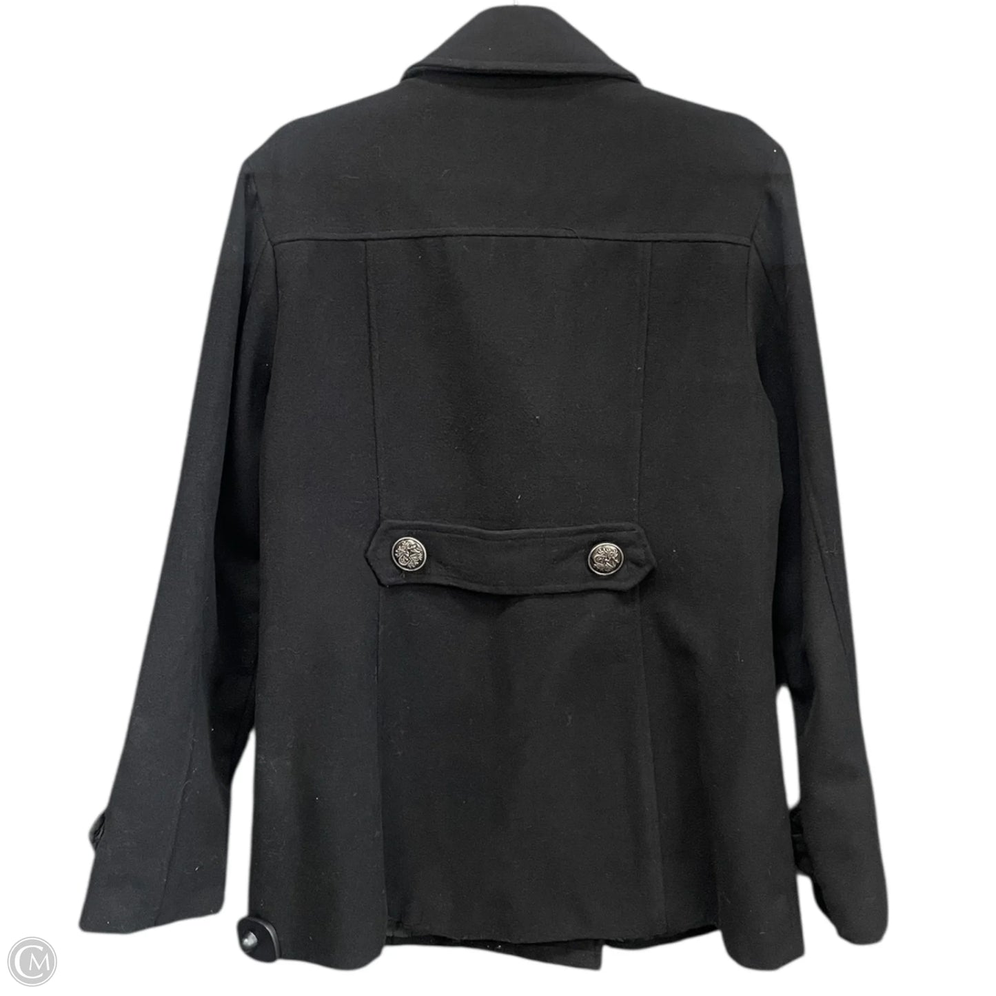 Coat Wool By Clothes Mentor In Black, Size: Xl