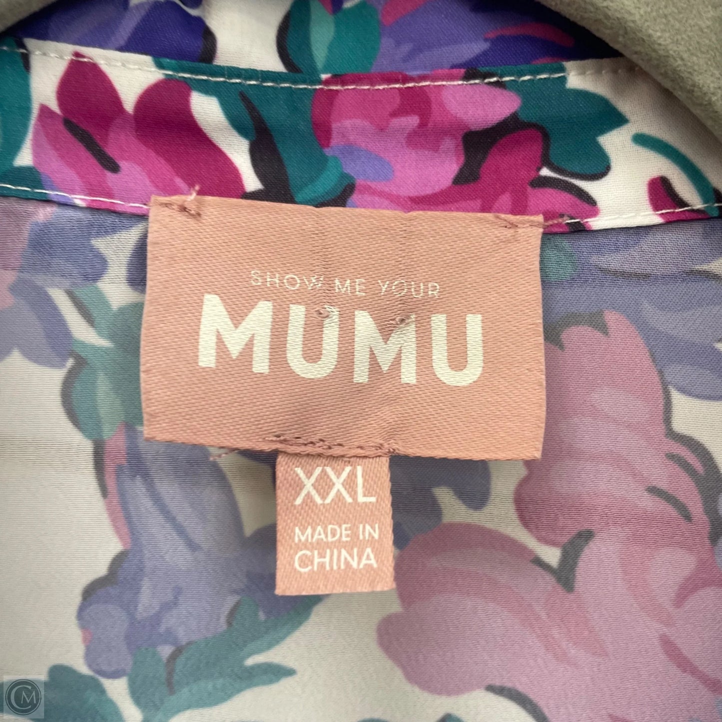 Blouse Long Sleeve By Show Me Your Mumu In Green & Purple, Size: Xxl