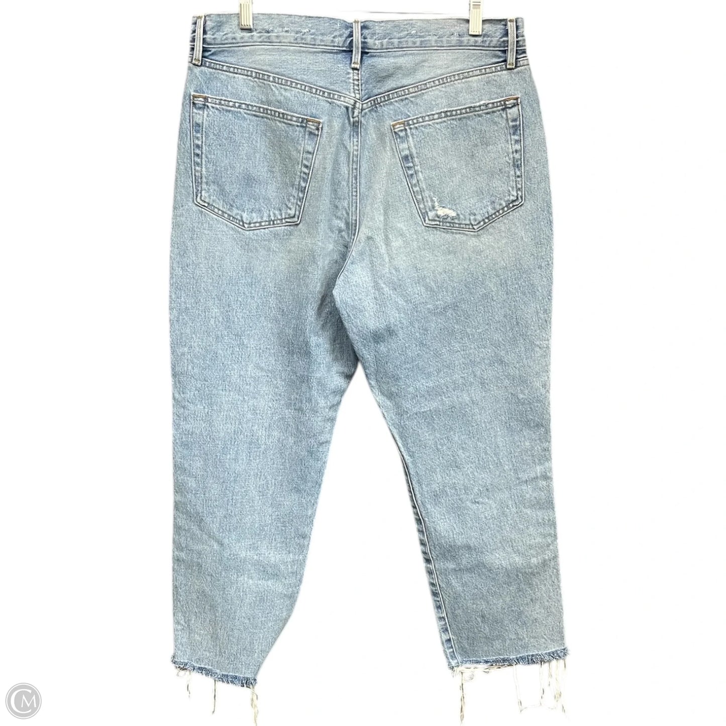 Jeans Straight By Frame In Blue Denim, Size: 12