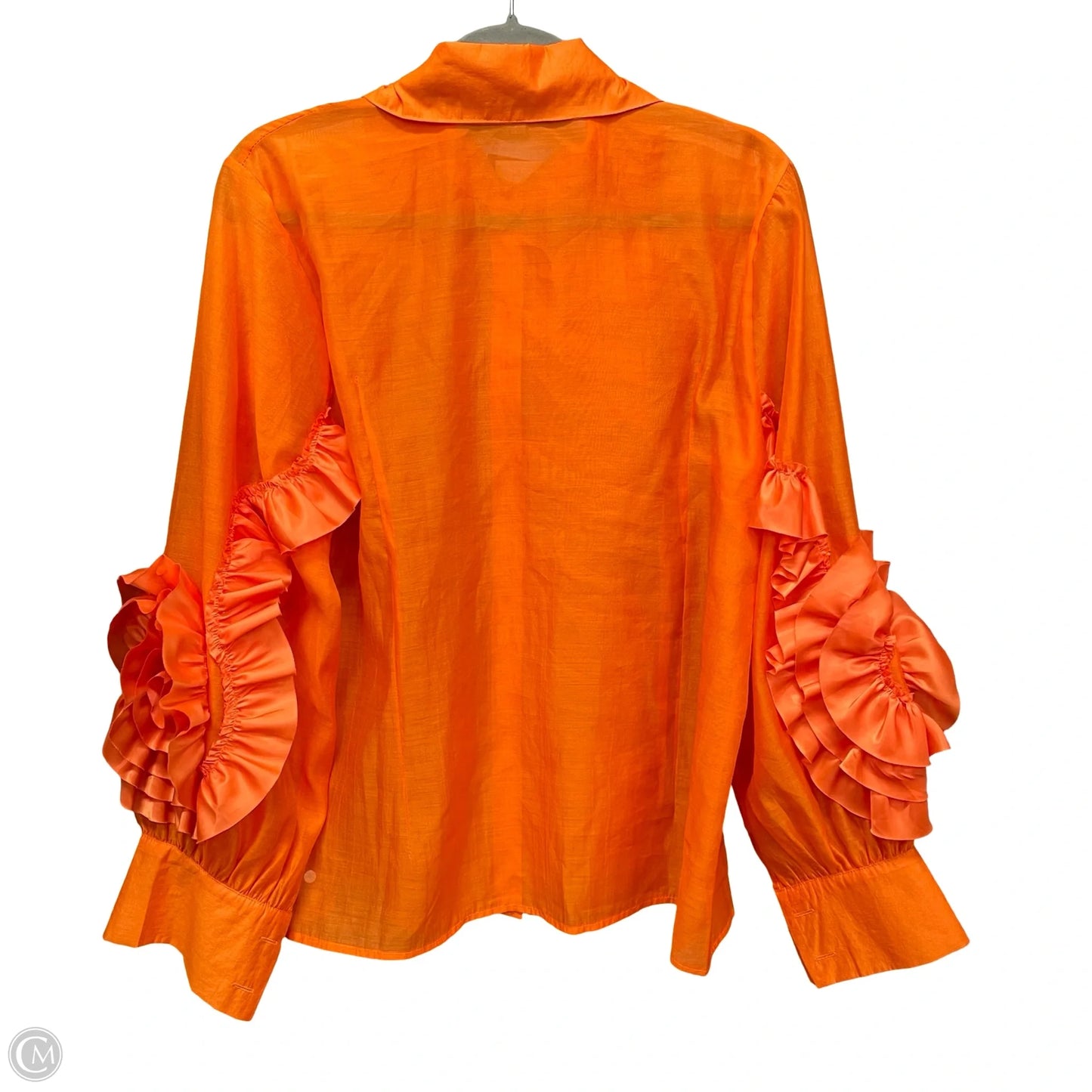 Blouse Long Sleeve By Cme In Orange, Size: Xl