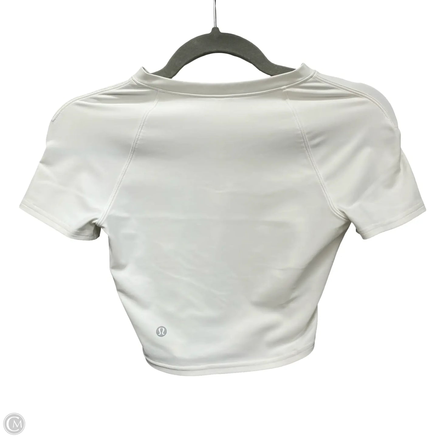 Athletic Top Short Sleeve By Lululemon In White, Size: 2