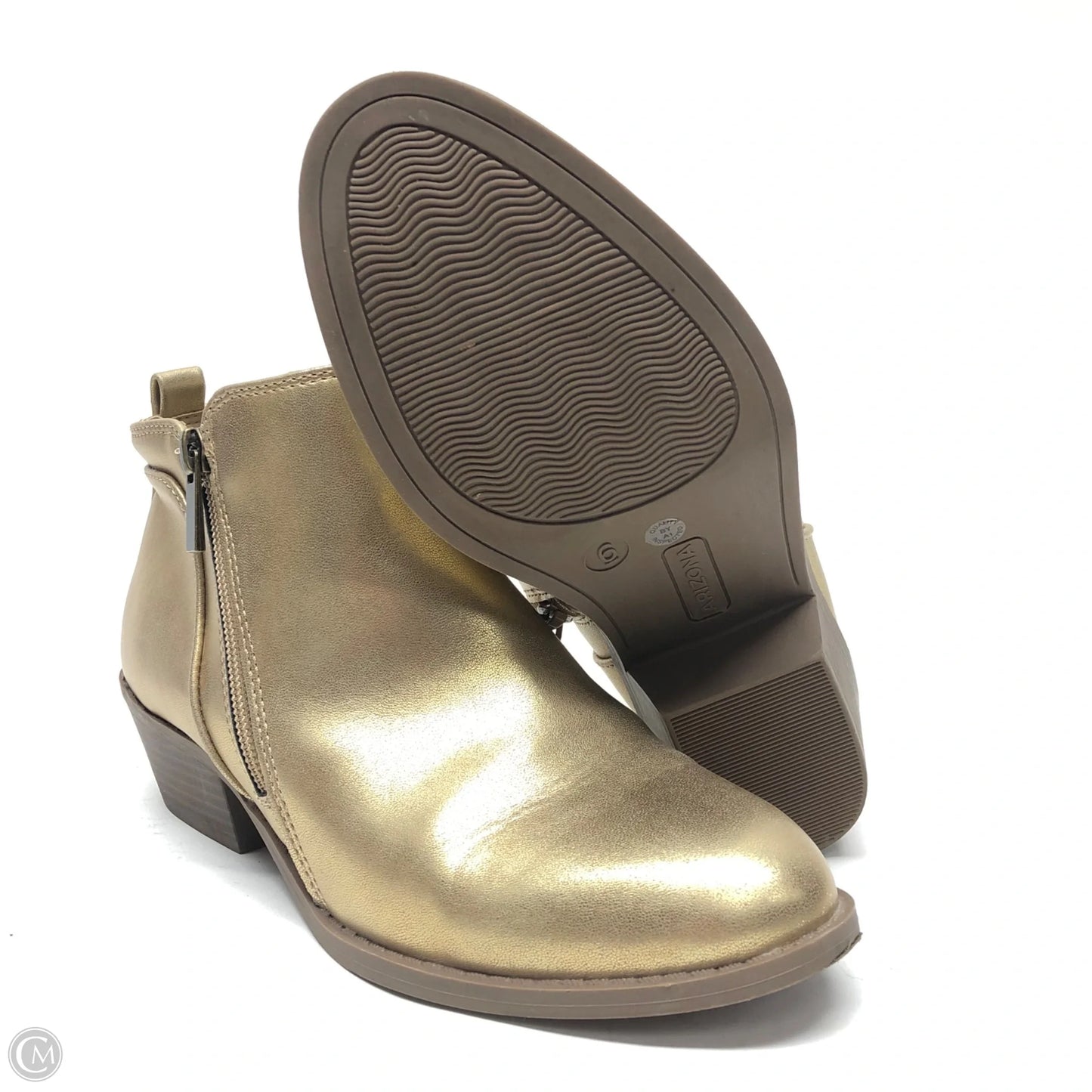 Boots Ankle Heels By Arizona In Gold, Size: 6