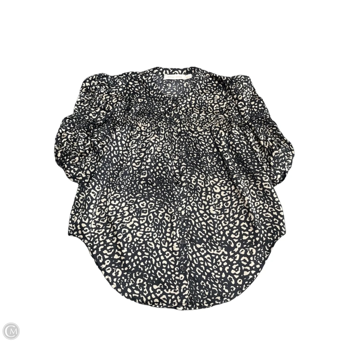 Blouse Short Sleeve By Bishop + Young In Black & Tan, Size: S