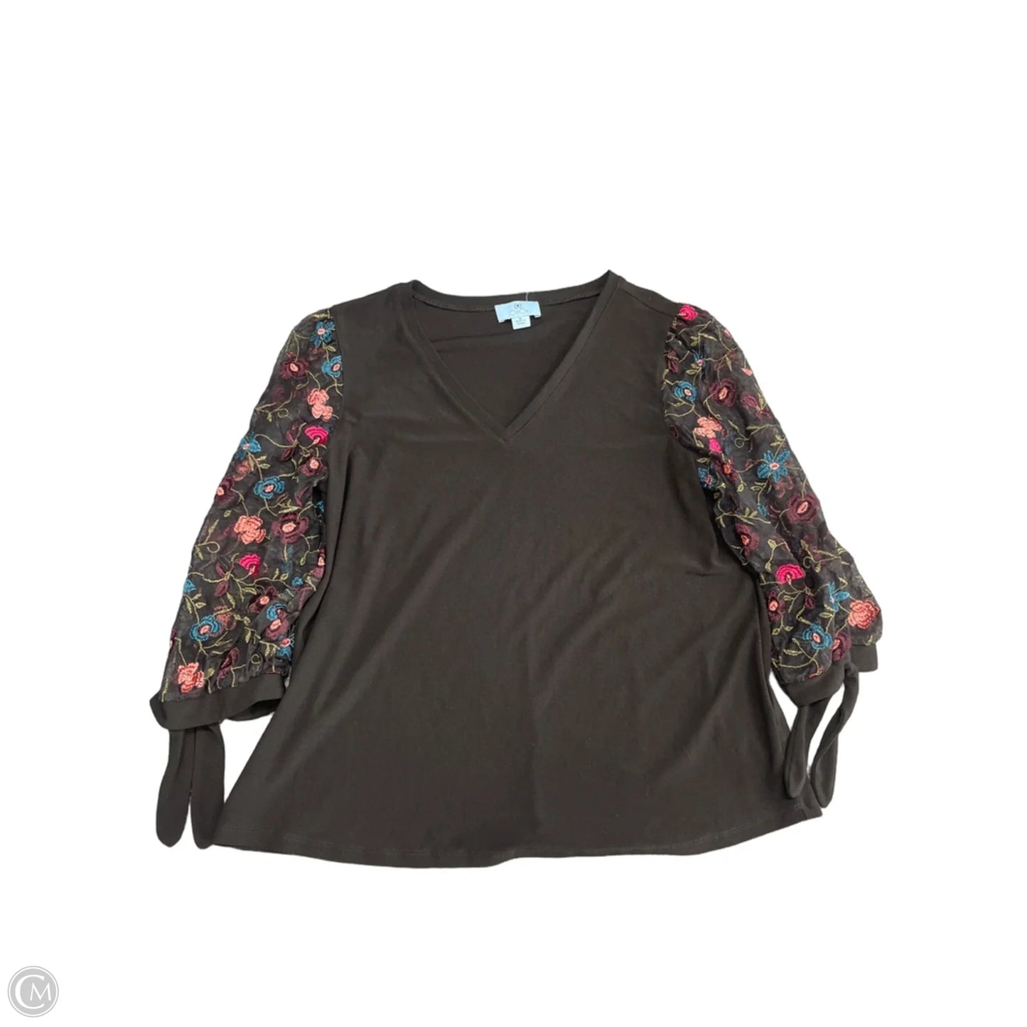 Top 3/4 Sleeve By Cece In Black, Size: M