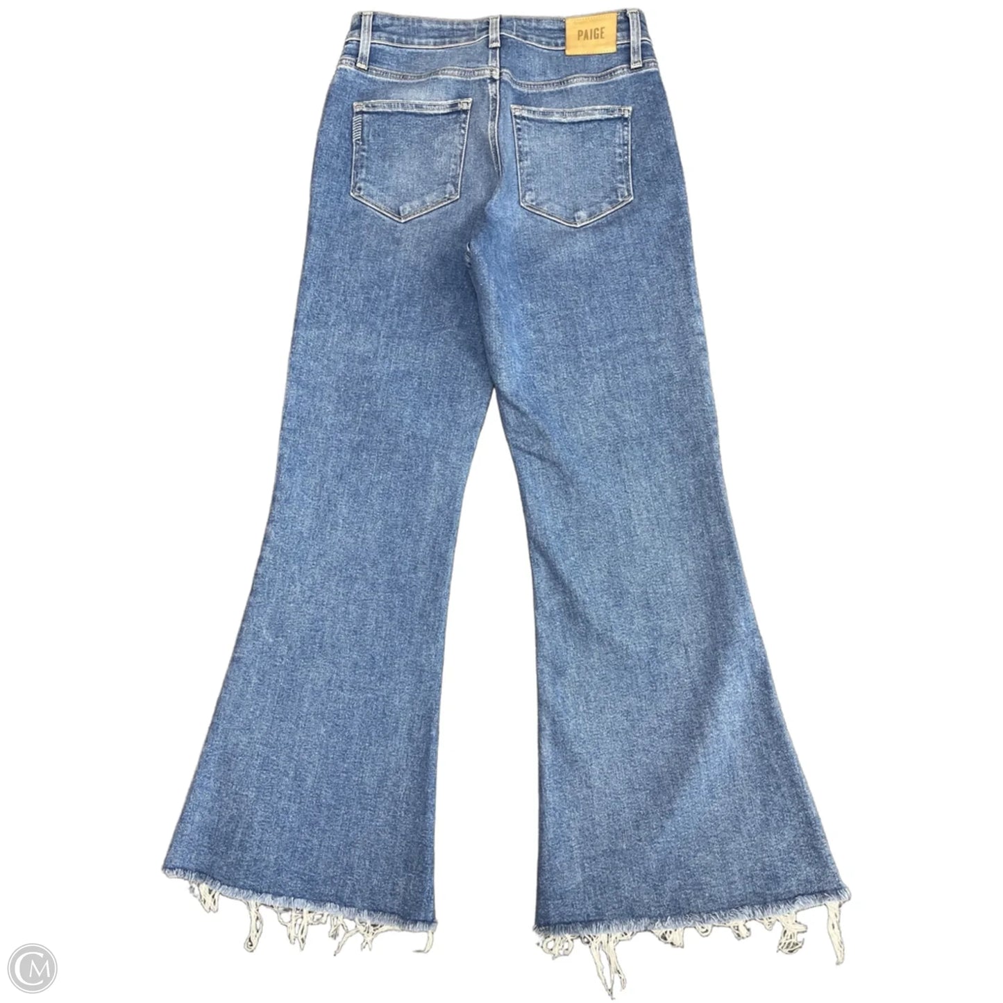 Jeans Flared By Paige In Blue Denim, Size: 8